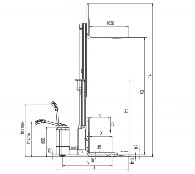 Высокоэффективный электрический штабелер для поддонов грузоподъемностью 1,5 т 10
