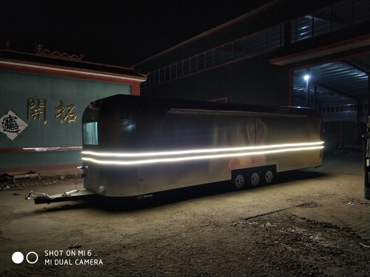 Мобильный быстрый нержавеющий сталь Бар мороженое тележка грузовик хот-дог воздушный продовольственный трейлер