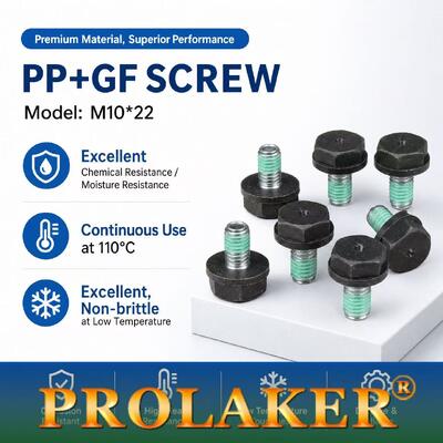 PP+GF Glass Fiber Reinforced Plastic Bolts For Lead Acid Battery Assembly