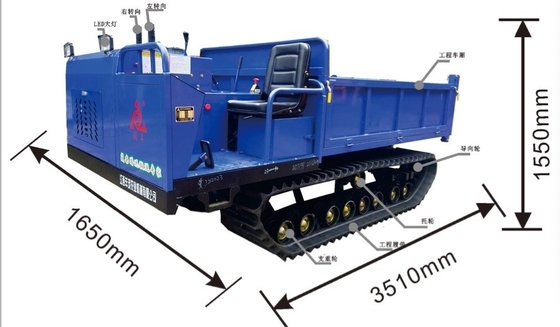 Дизельный двигатель типа 5тонны Crawler Transport Cargo Dumper для масличных пальмовых плантаций