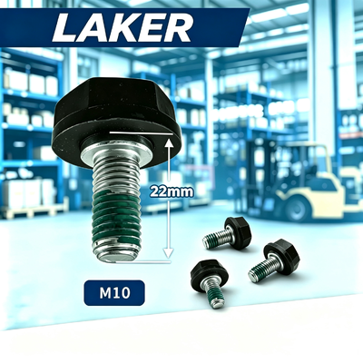 Заводской магазин LAKER M10*22 Пластиковый изолированный шестигранный крепеж, OEM ODM индивидуальный высокопрочный оцинкованный самоблокирующийся винт с защитой от вибрации, нейлоновая заплатка с защитой от коррозии, изолированная фурнитура