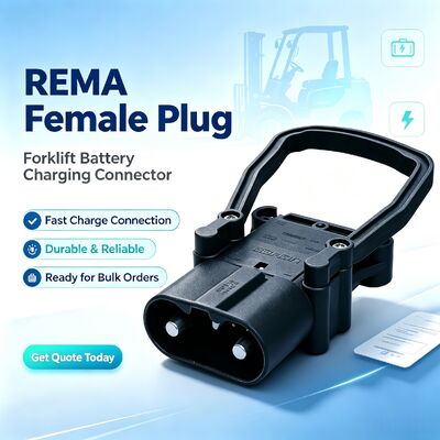 EC320A Вилка-розетка для вилочного погрузчика в стиле REMA, кислотостойкая, промышленная силовая зарядная вилка-розетка для электрического вилочного погрузчика, тележки для поддонов