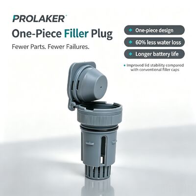 LAKER LK-CAP-4 Factory Direct Robust Anti-Corrosion Grey Plastic One-Piece Battery Vent Cap, эффективное удержание воды для электропалетного грузовика и вилочного погрузчика